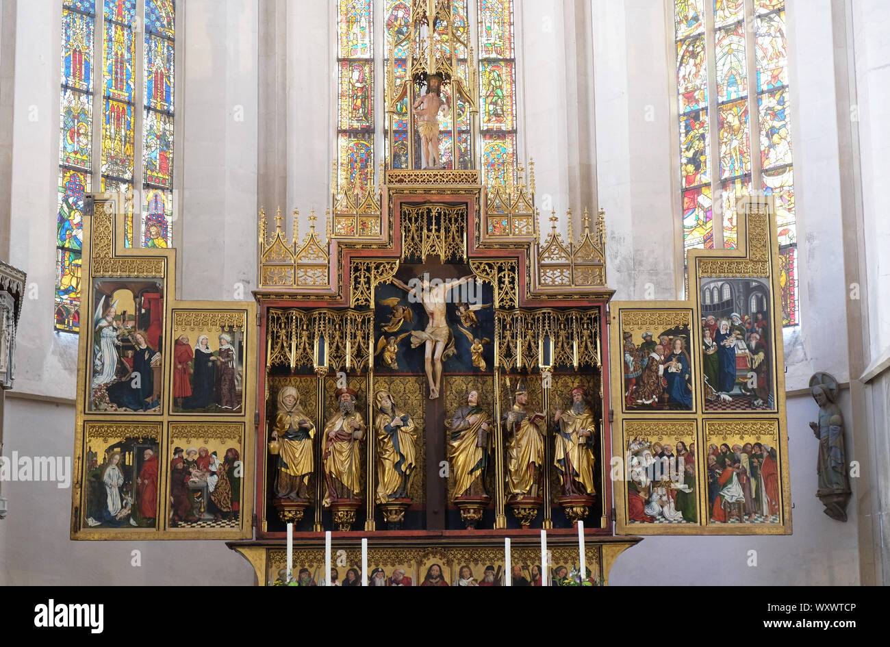 Zwölf Apostel altar in St. James Kirche in Rothenburg o.d. Tauber ...