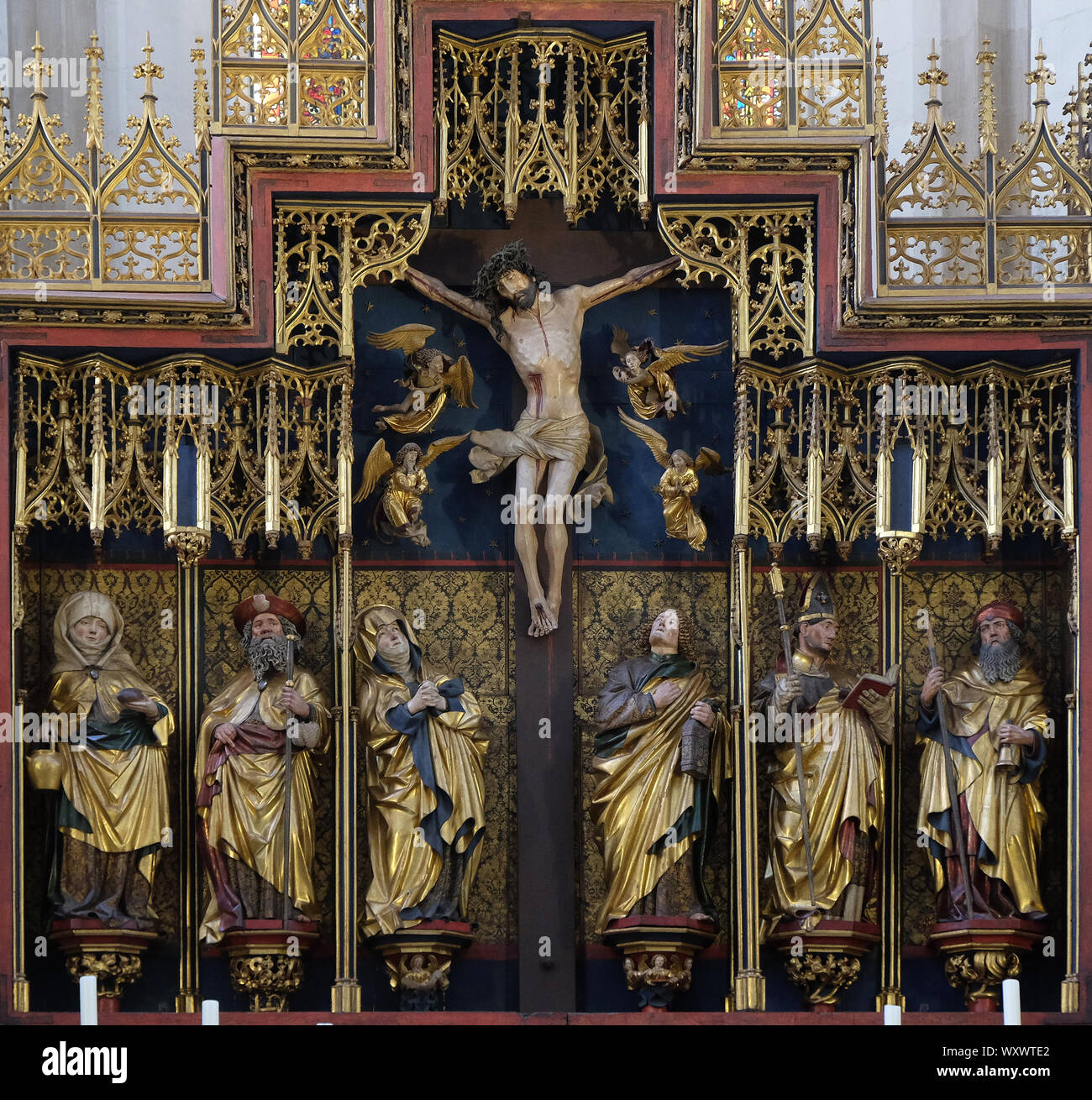 Zwölf Apostel altar in St. James Kirche in Rothenburg o.d. Tauber ...