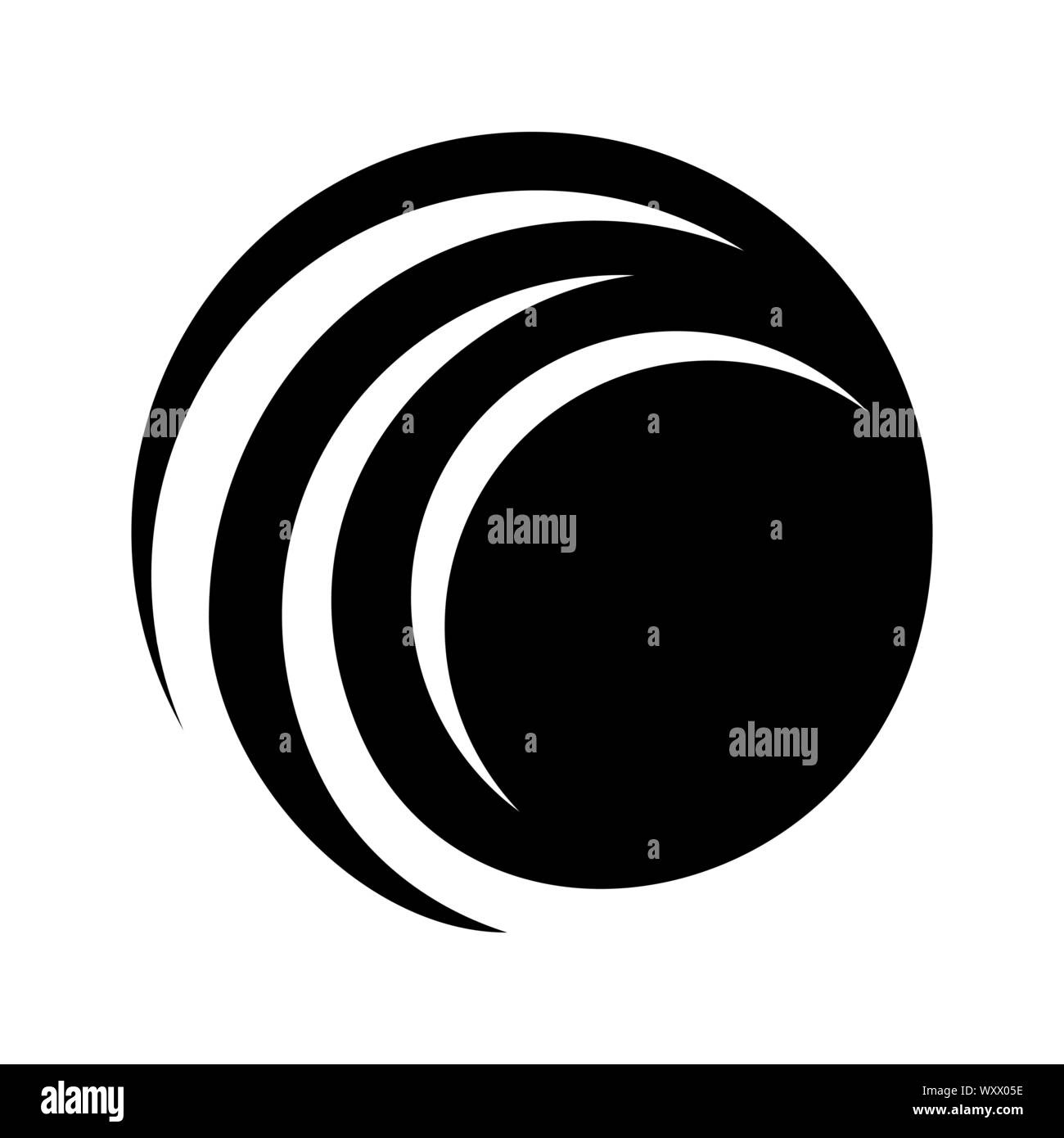 Kreisförmige Swirl abstrakte geometrische vortex Logo Design Vector Element Stock Vektor