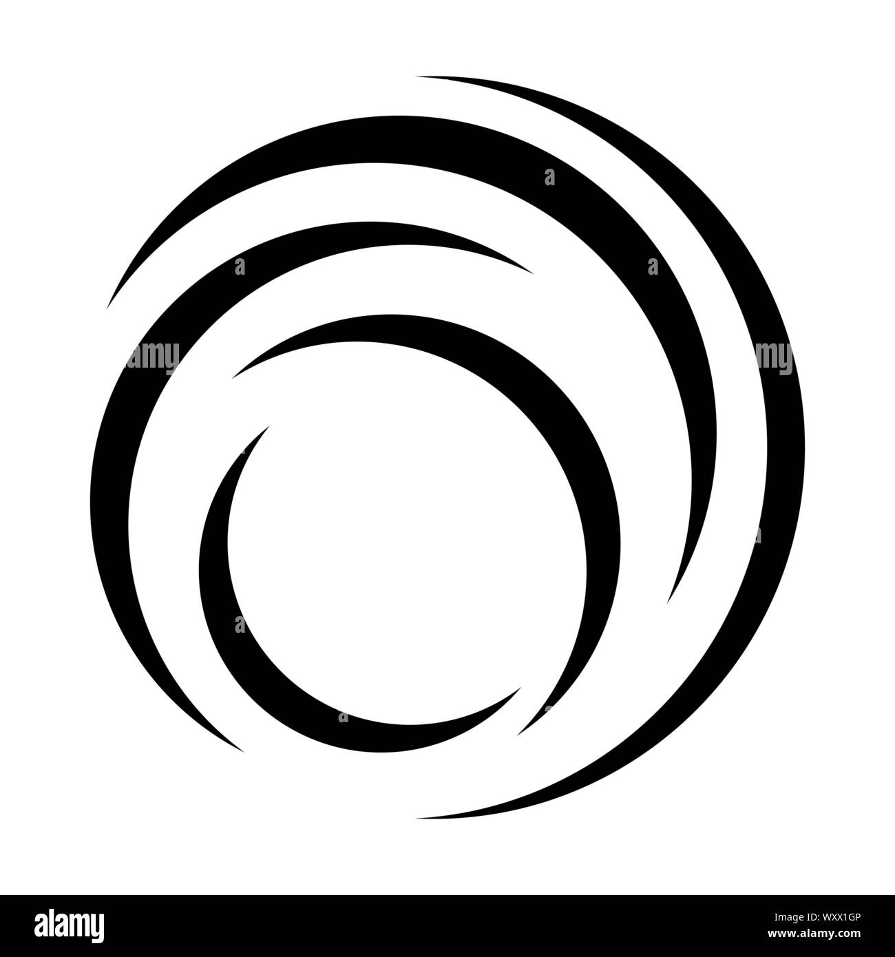 Kreisförmige Swirl abstrakte geometrische vortex Logo Design Vector Element Stock Vektor