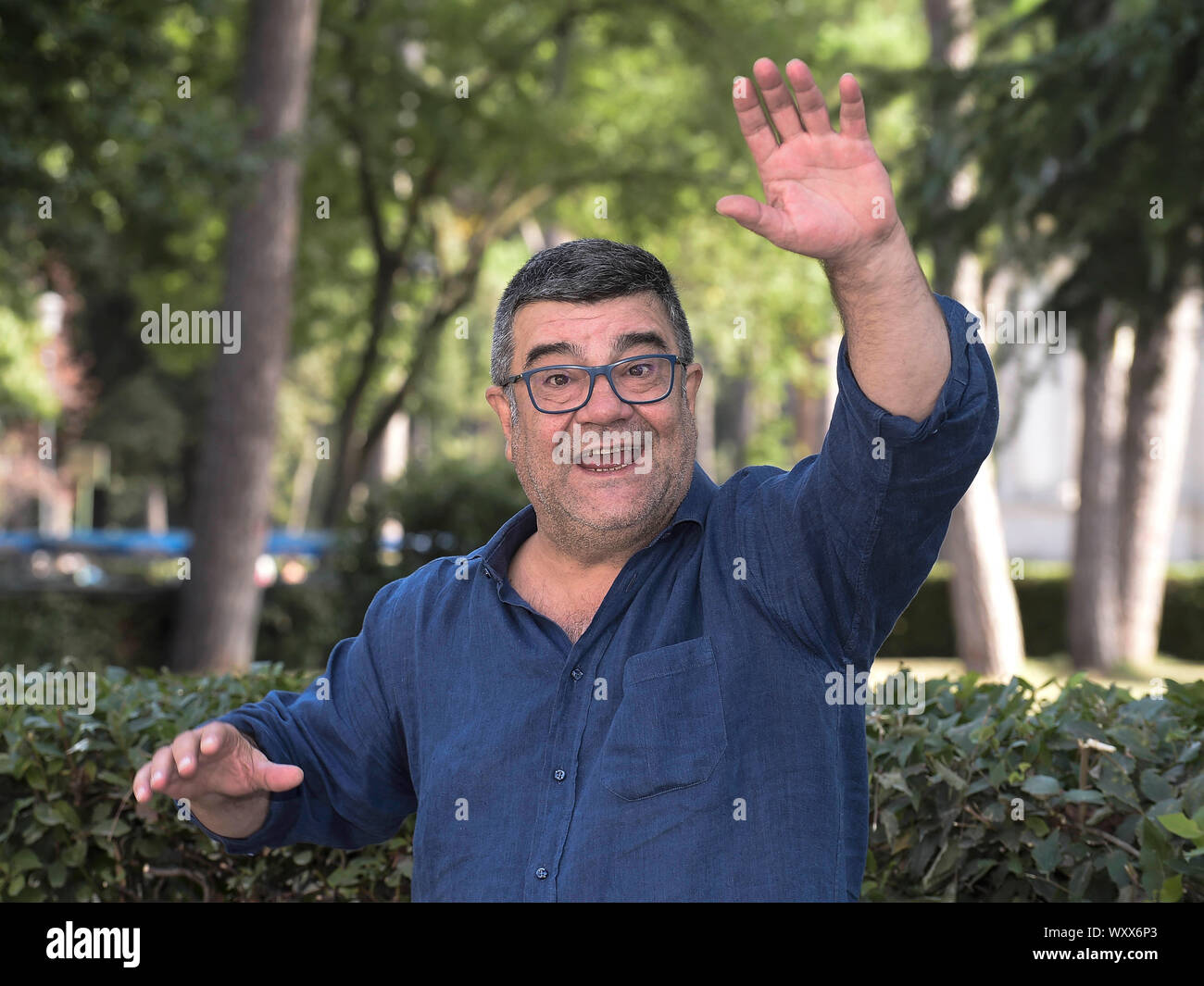 Italien, Rom, 18. September, 2019: Die italienische Schauspieler Francesco Pannofino besucht das Fotoshooting des Films "Leonardo" Foto Fabio Mazzarella/Sintes Stockfoto