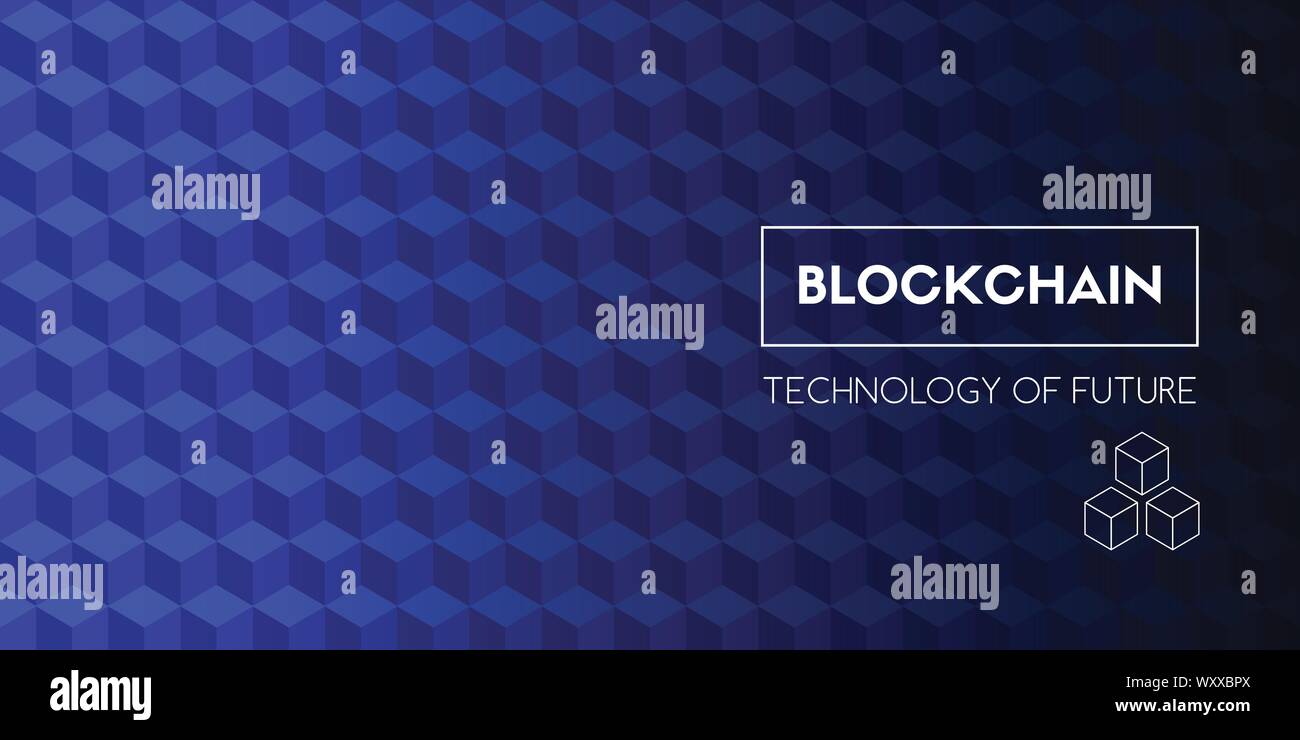 Blockchain. Technologie der Zukunft. Vector Template Stock Vektor