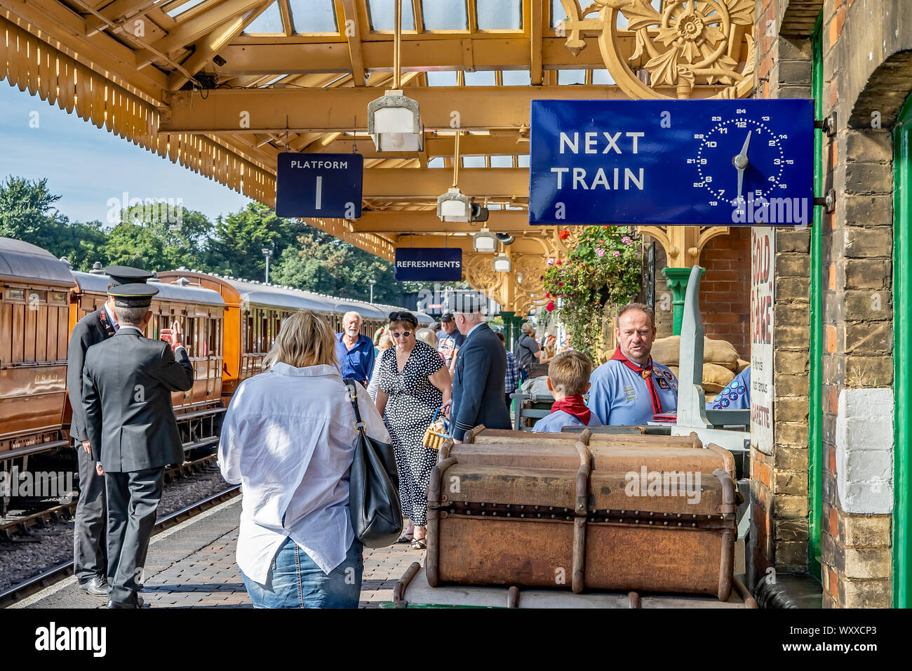 Sheringham Bahnhof auf der North Norfolk Poppy Linie Stockfoto