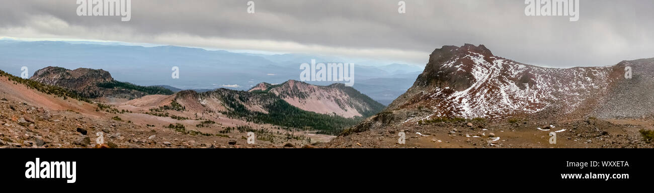 Panoramablick vom Alten Ski Bowl Trail. Stockfoto