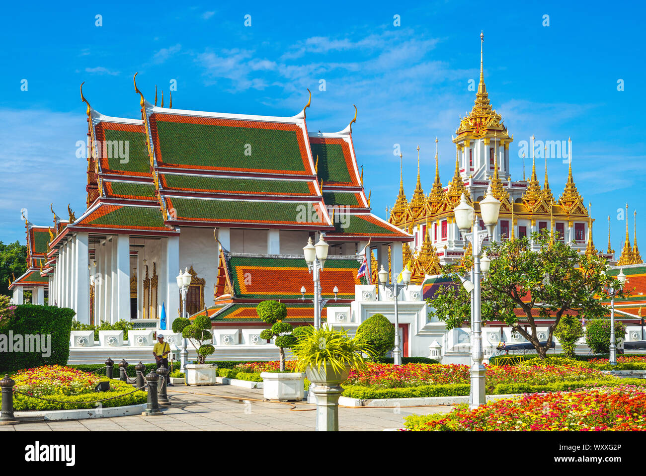 Wat Ratchanatdaram, Loha Prasat Tempel in Bangkok, Thailand Stockfoto
