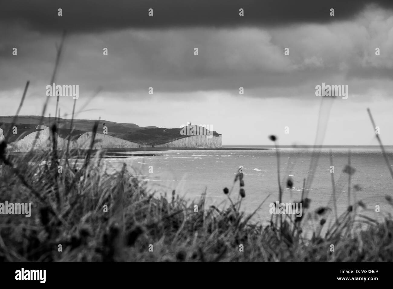 Blick Richtung Belle Tout Lighthouse Stockfoto