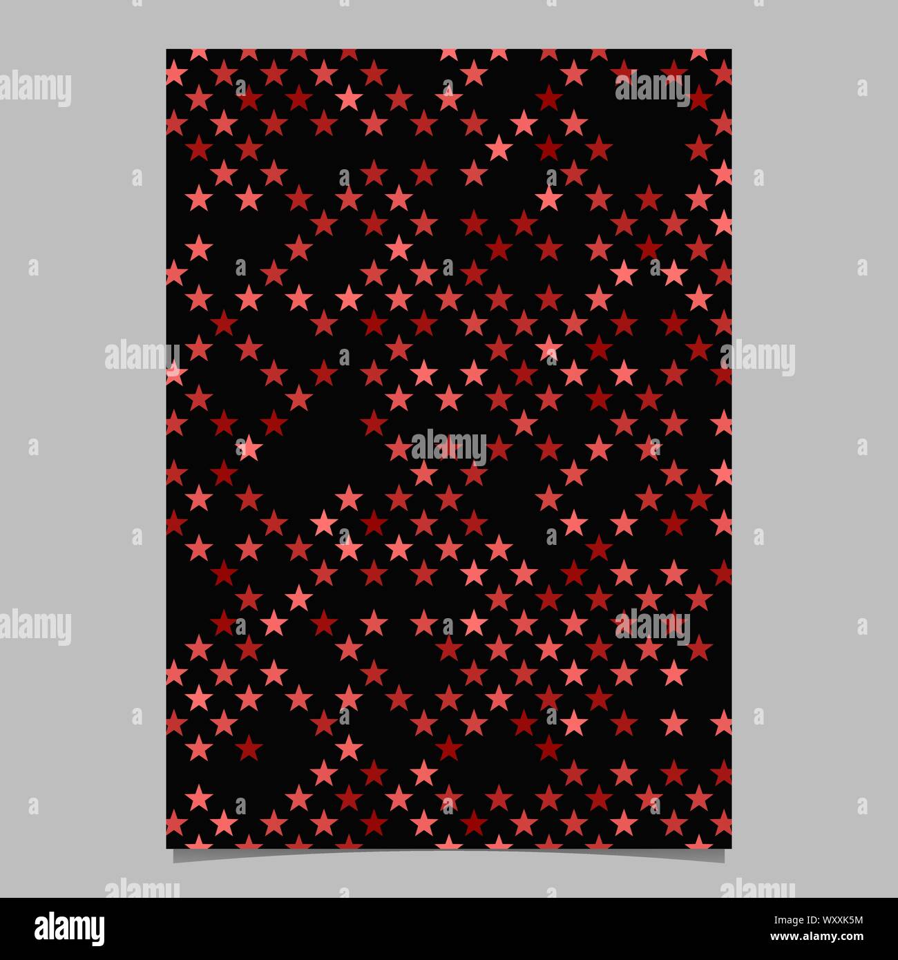 Red Pentagram Stern geometrische Muster Hintergrund Broschüre template Design Stock Vektor