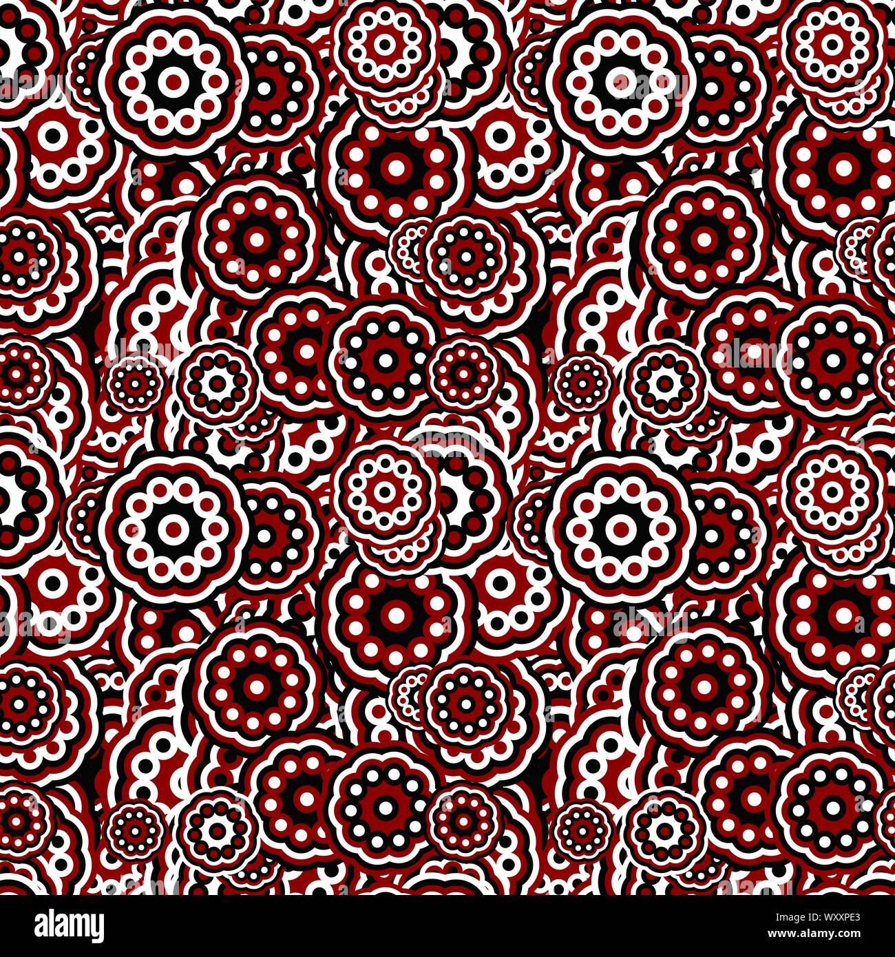 Abstrakte wiederkehrende stilisierte Blume Muster - Vektor geblümten Tapeten Grafik Stock Vektor