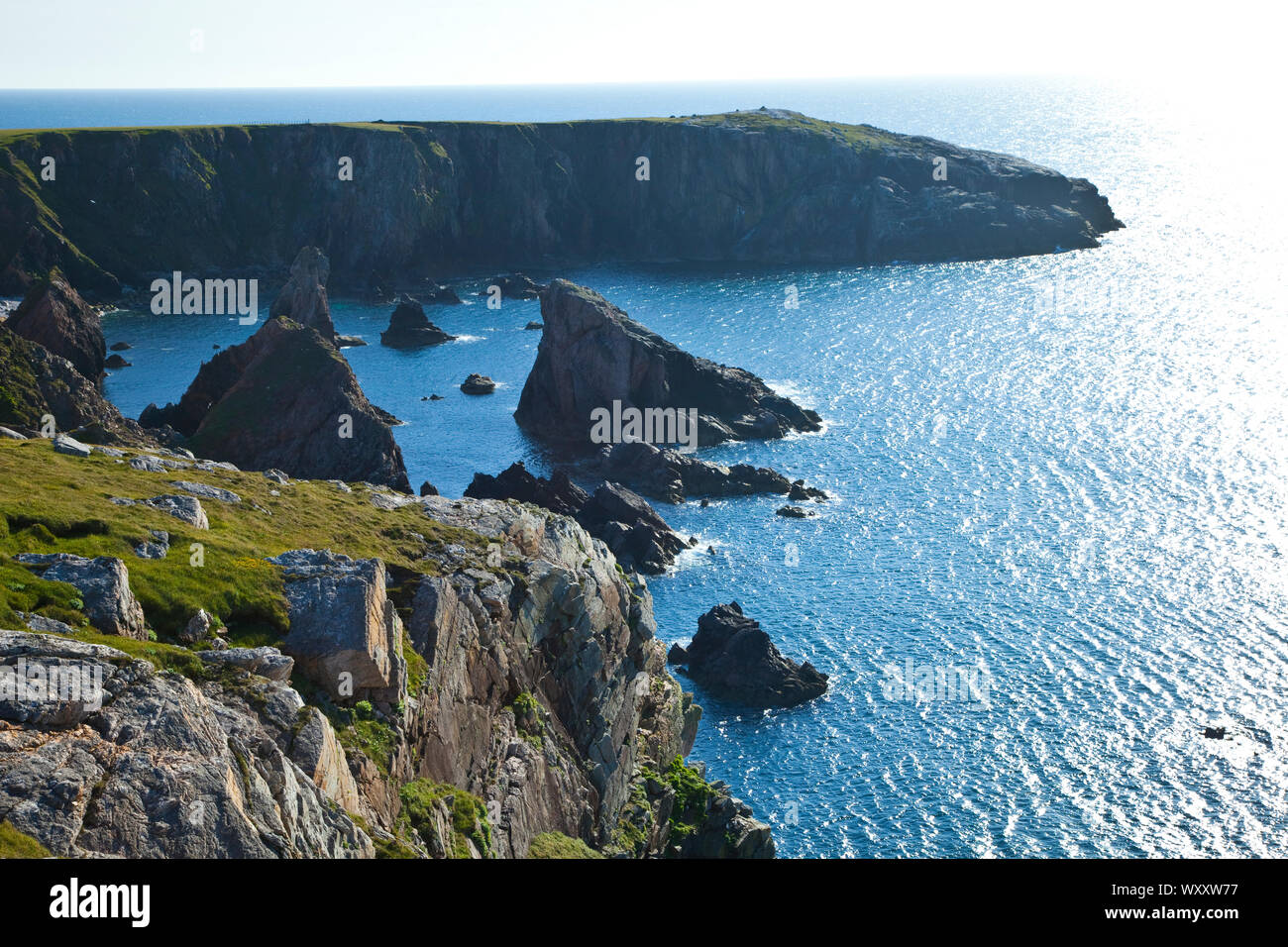 Paisaje Costero (Landschaft). Lag-Ma Leatha. Südwesten Lewis Insel. Die äußeren Hebriden. Schottland, Großbritannien Stockfoto