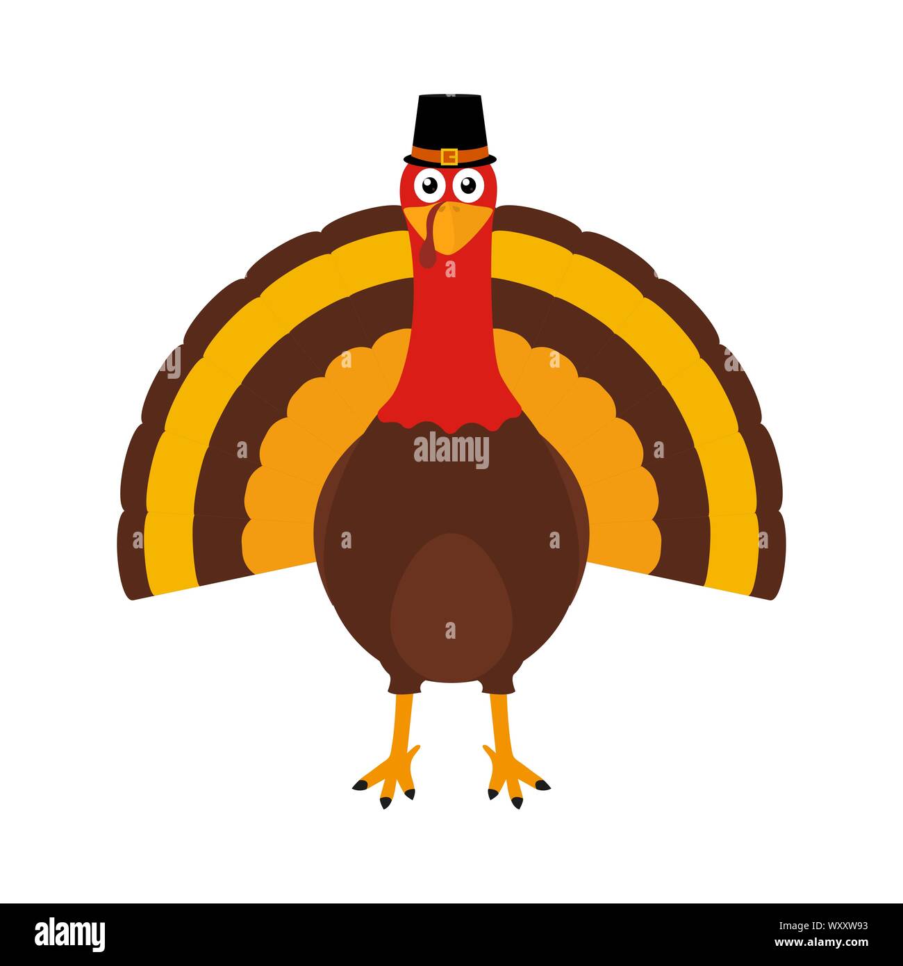 Türkei Pilgrimin am Thanksgiving Day Stock Vektor