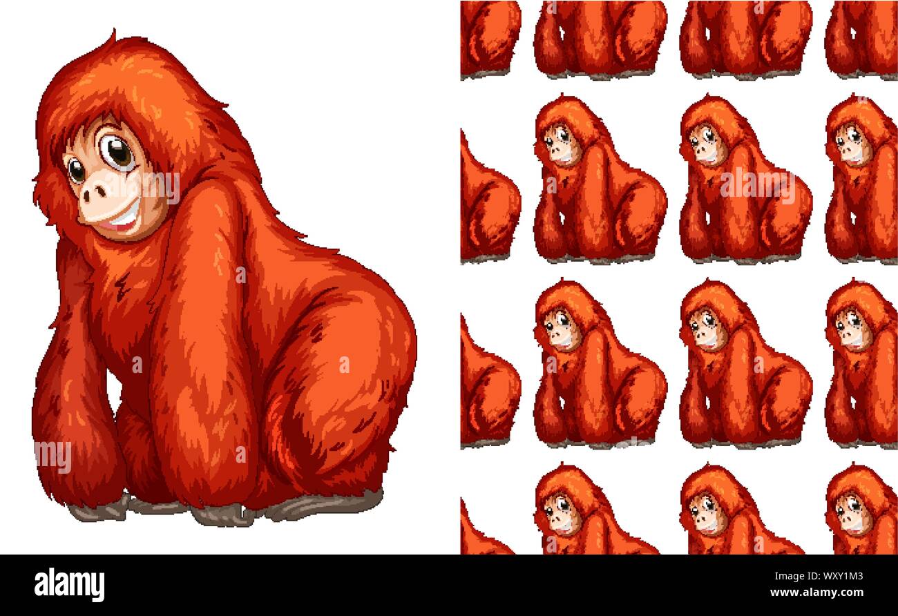 Nahtlose und isolierte Tier Muster Cartoon Illustration Stock Vektor