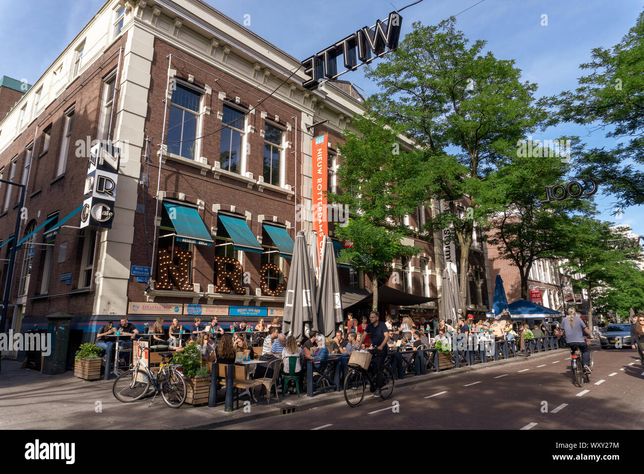 Witte de witstraat Rotterdam, Stadt der Architektur Stockfoto