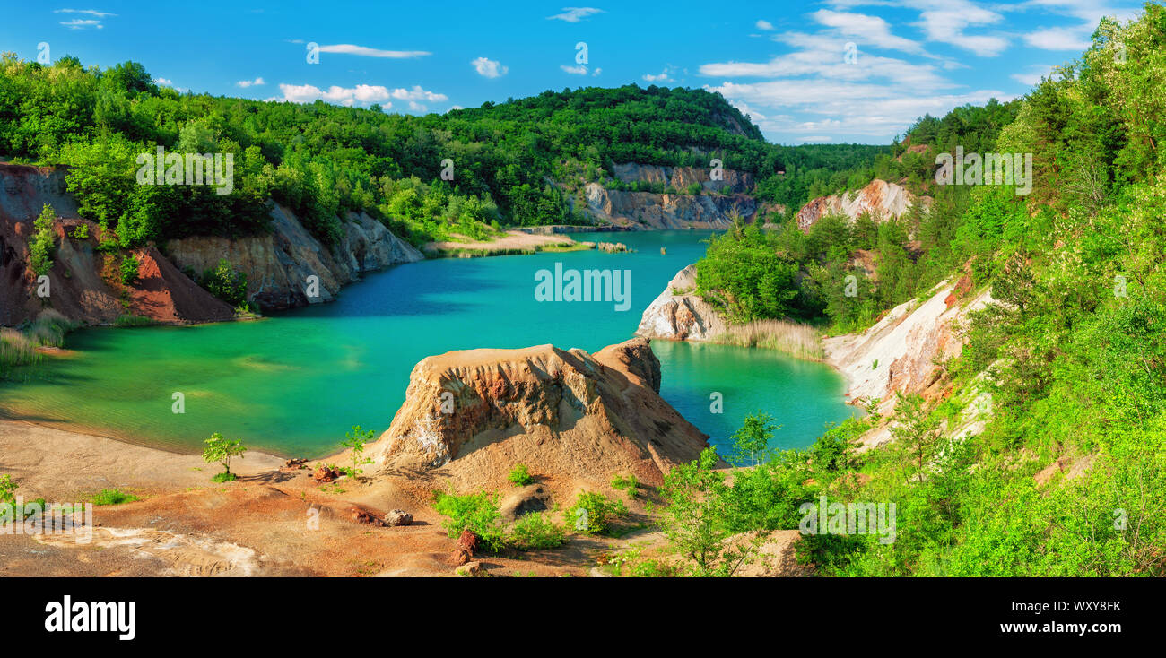 Mine See bei Rudabánya, Ungarn Stockfoto