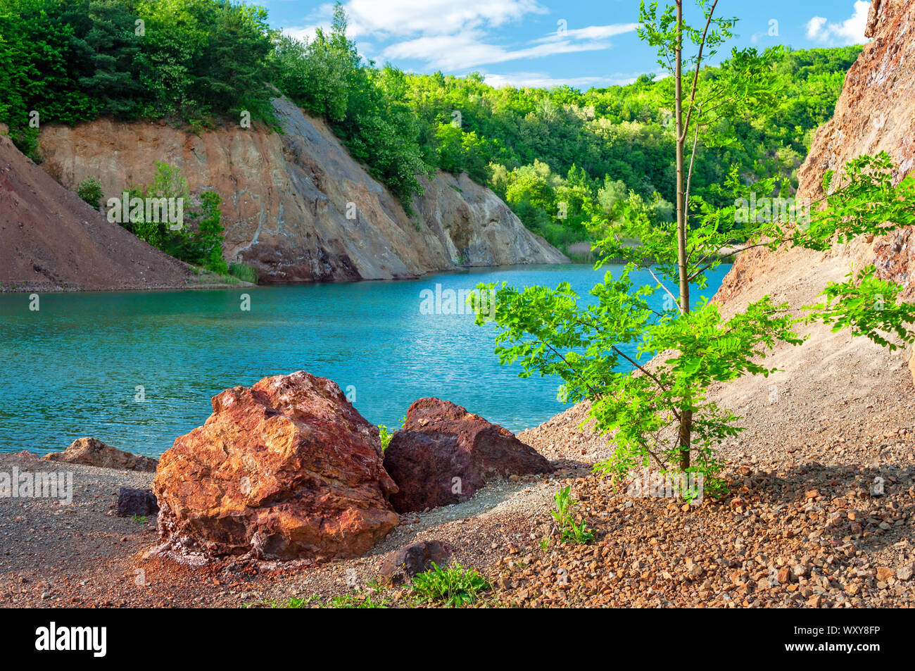Mine See bei Rudabánya, Ungarn Stockfoto