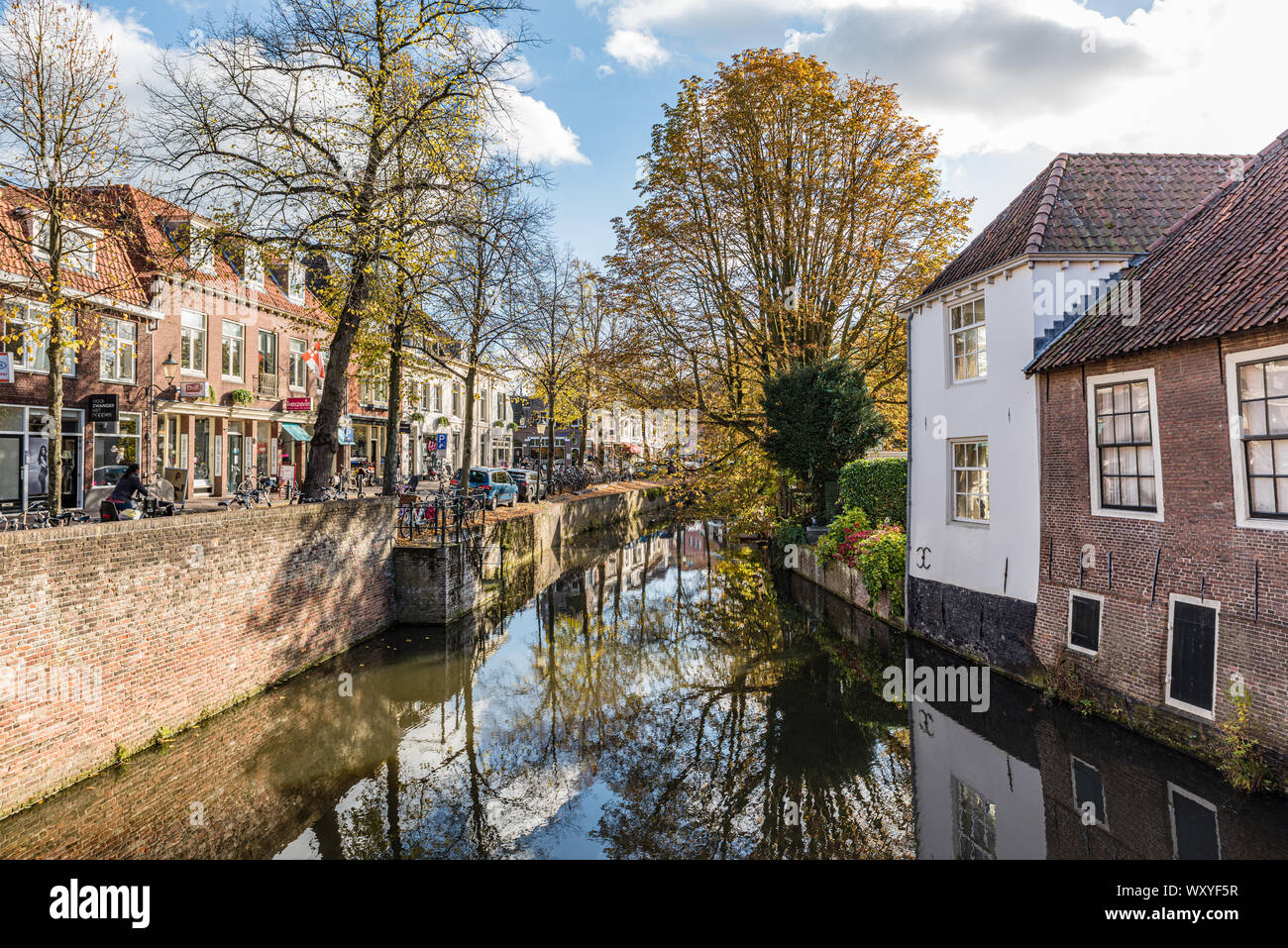 Amersfoort, Holland September Herbst 2018 Szene mit rot gelb braun und orange Farben den Wechsel der Jahreszeiten Stockfoto