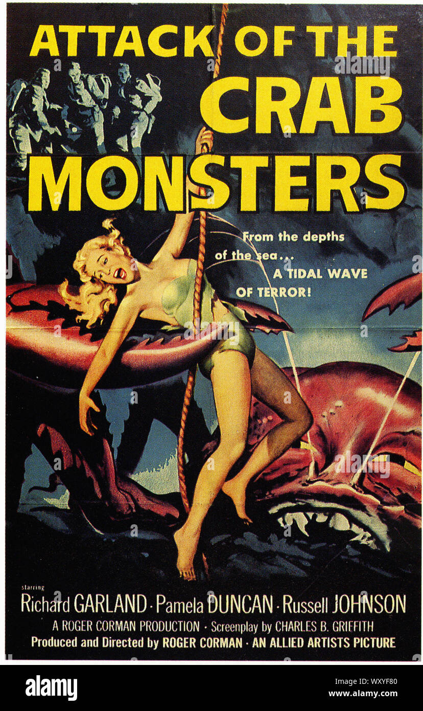 Angriff der Crab Monster 1957 - Jahrgang Film Poster Stockfoto