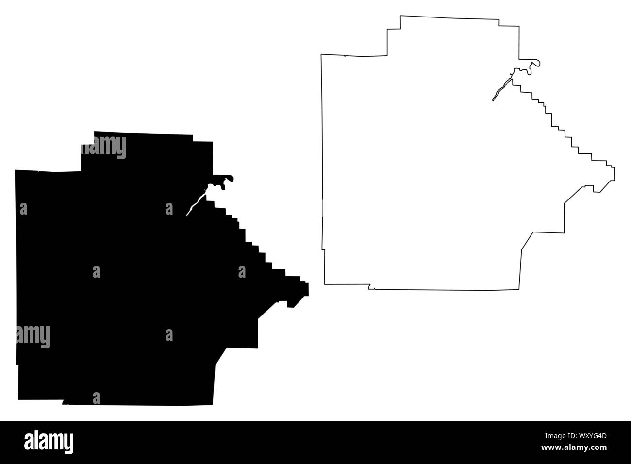 Tuscaloosa County, Alabama (Grafschaften in Alabama, Vereinigte Staaten von Amerika, USA, USA, USA) Karte Vektor-illustration, kritzeln Skizze Tuscaloosa map Stock Vektor