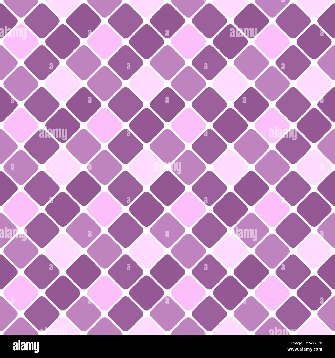 Nahtlose quadratischen Muster Hintergrund-abstrakten Lavendel geometrischer Vektor Illustration aus diagonal Quadrate Stock Vektor