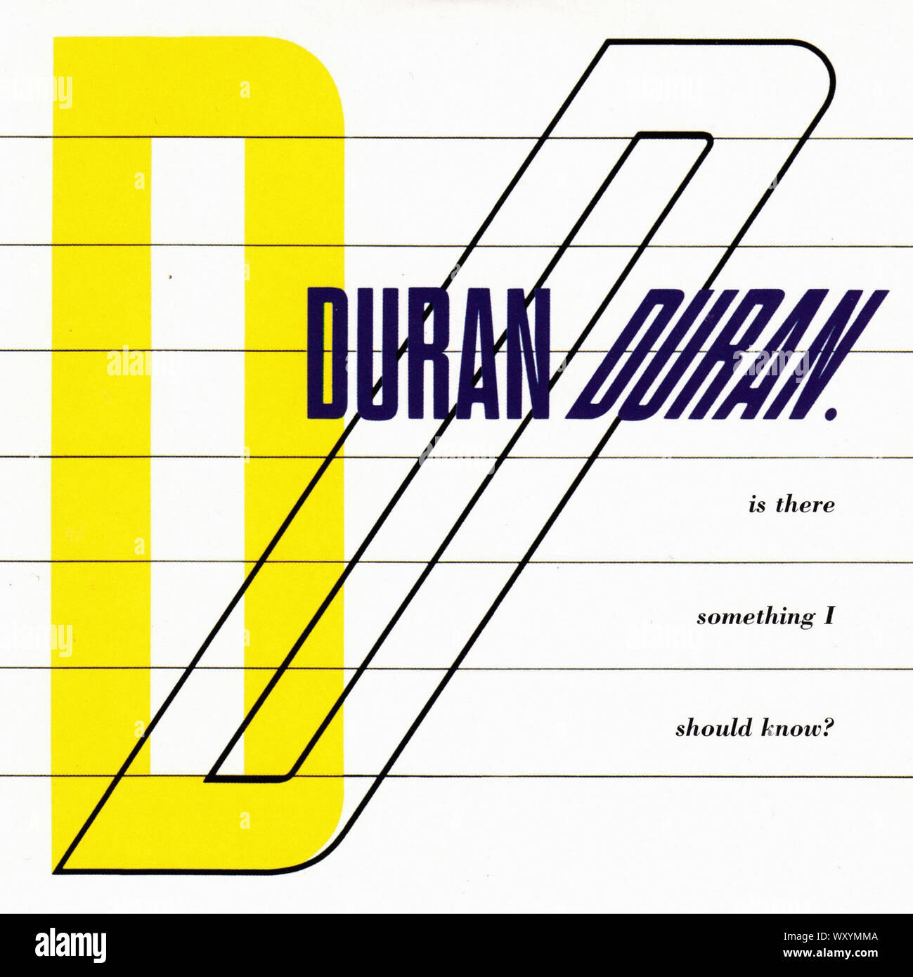 Duran Duran - Gibt Es Etwas - Vintage 7'' Zoll Plattencover Stockfoto