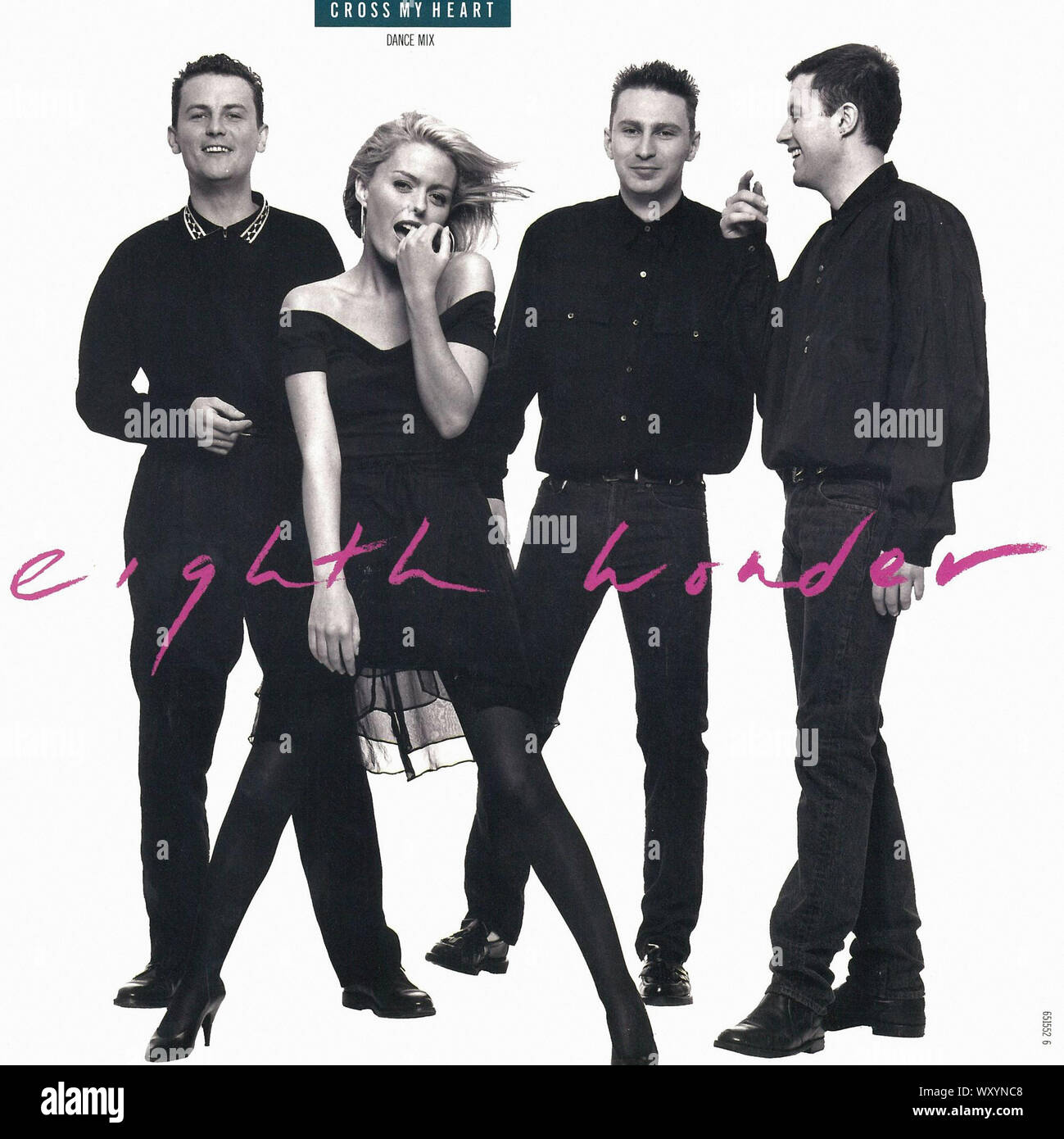 Acht Wunder - Cross My Heart - Vintage 7'' Zoll Plattencover Stockfoto