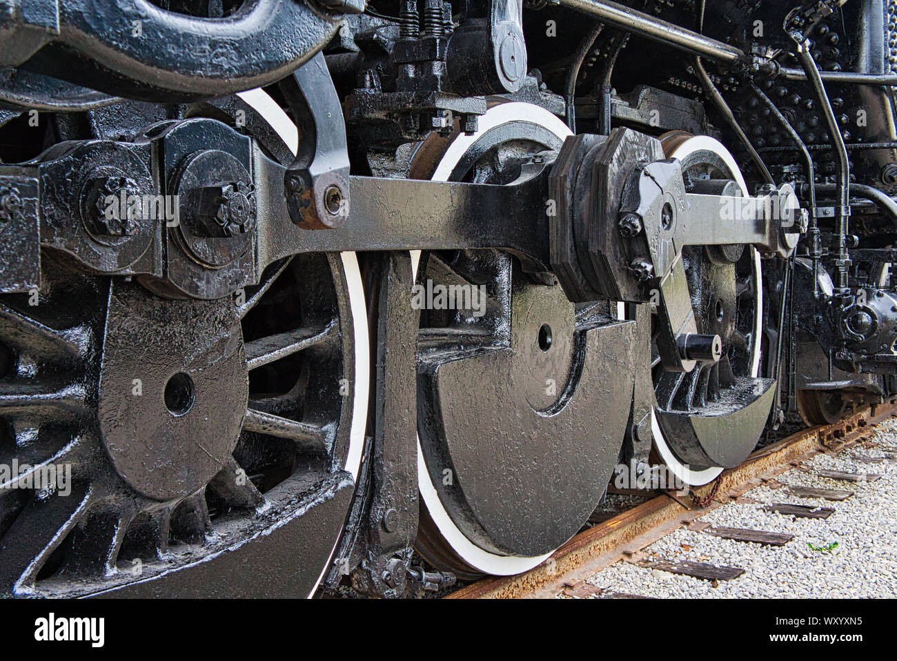 Lima gebaut Berkshire Dampfmaschine rad Detail 3 Stockfoto