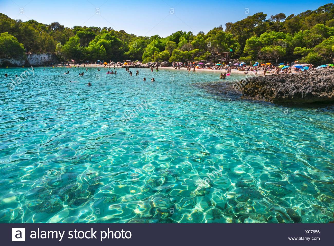 Cala Turqueta Strand Ciutadella De Menorca Gemeinde Menorca Insel Balearen Spanien Stockfotografie Alamy