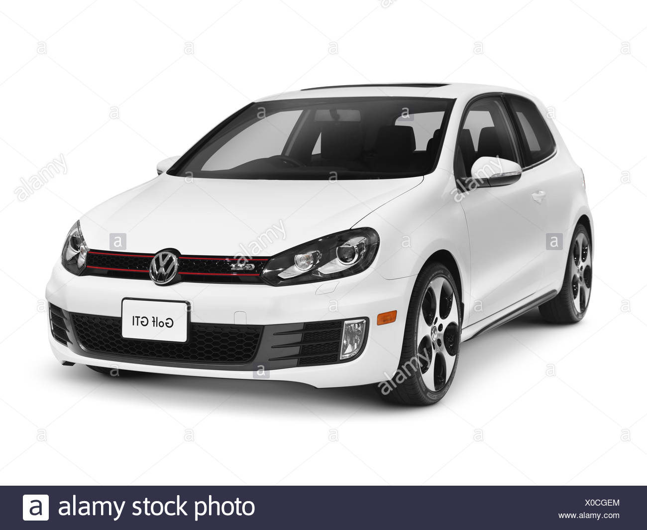 White 2011 Volkswagen Golf Gti Stockfotografie Alamy