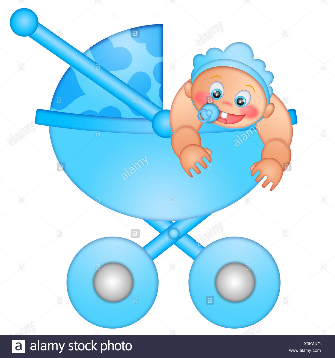 Blau Baby Kinderwagen Schnuller Motorhaube Junge Junge Mannliche Jugendliche Neugeborene Stockfotografie Alamy