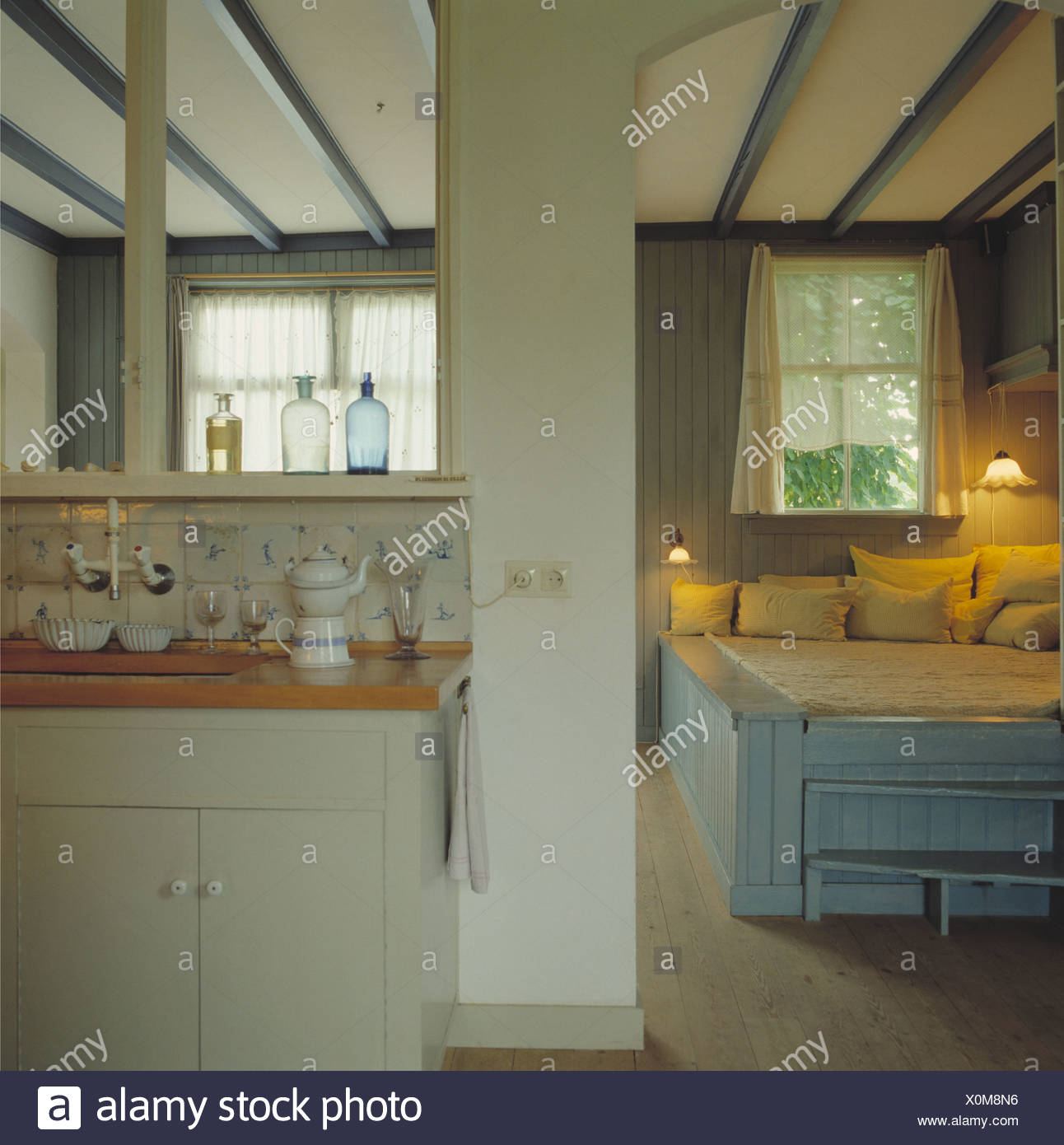 Bedrooms Country Interiors Scandinavian Stockfotos