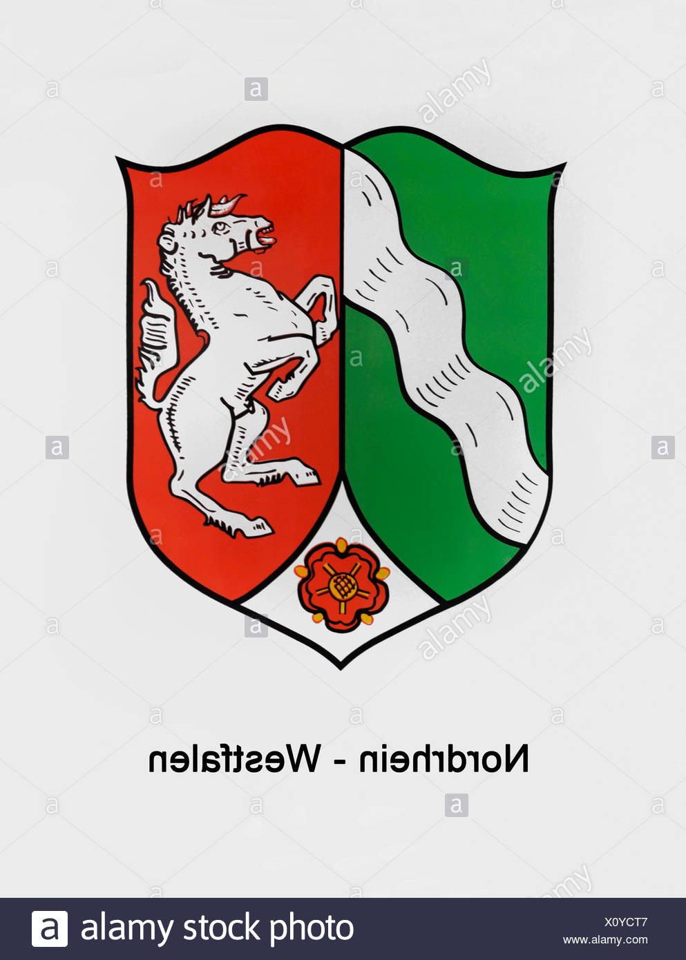 Wappen Von Nordrhein Westfalen Stockfotografie Alamy