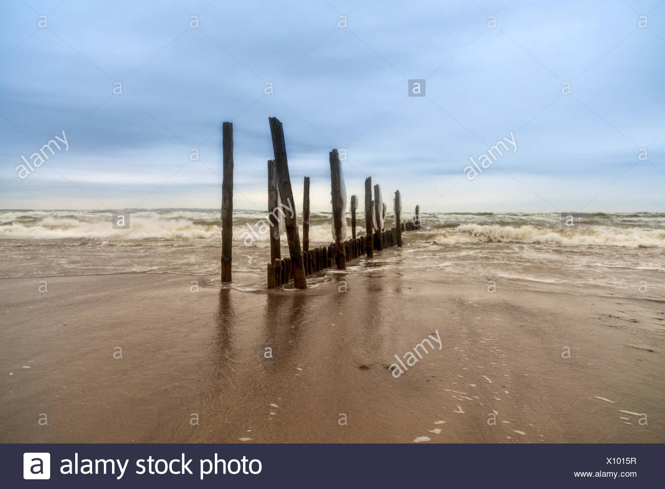 Wellen Wasser Ostsee Salzwasser Meer Ozean Eis Friert