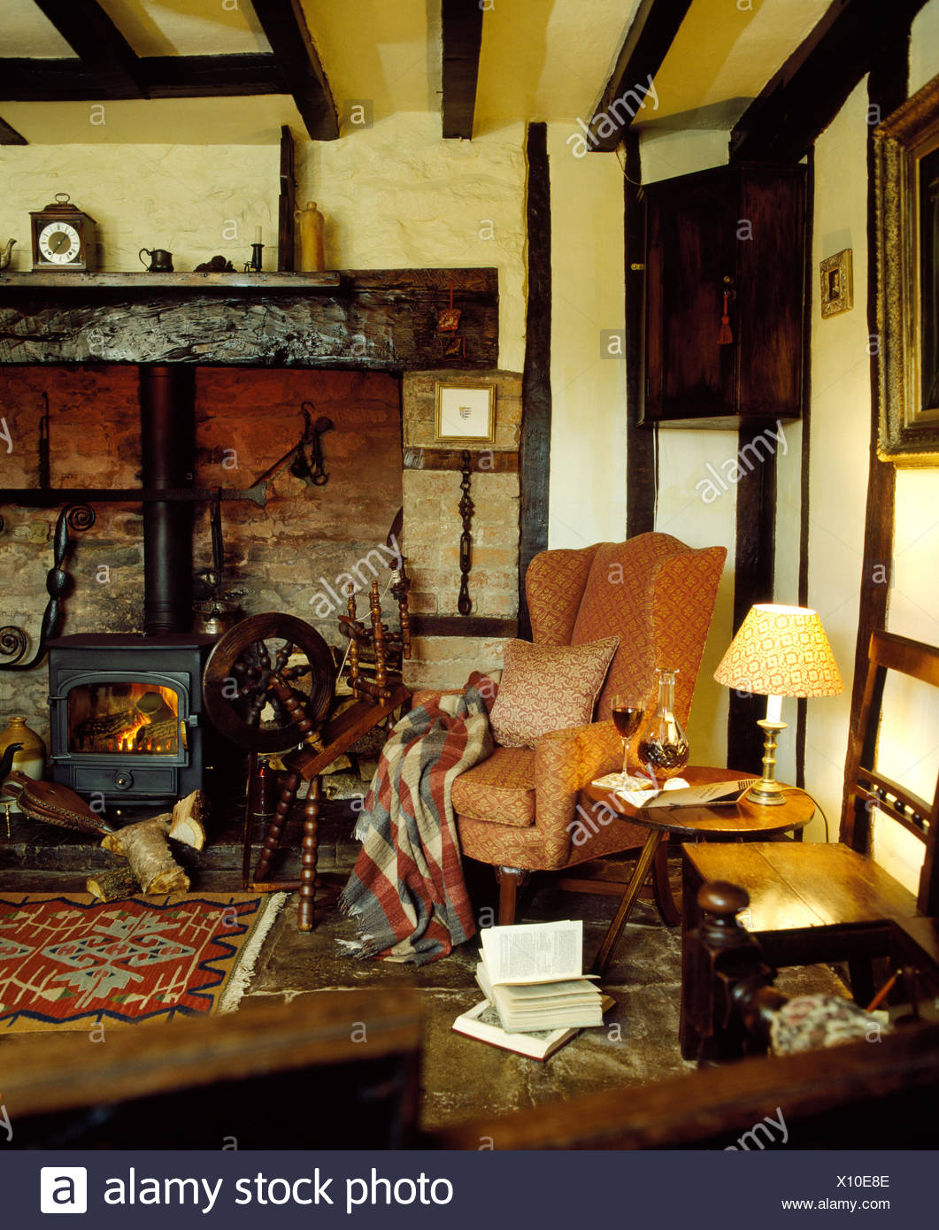 Country Cottage England Interior Stockfotos Country