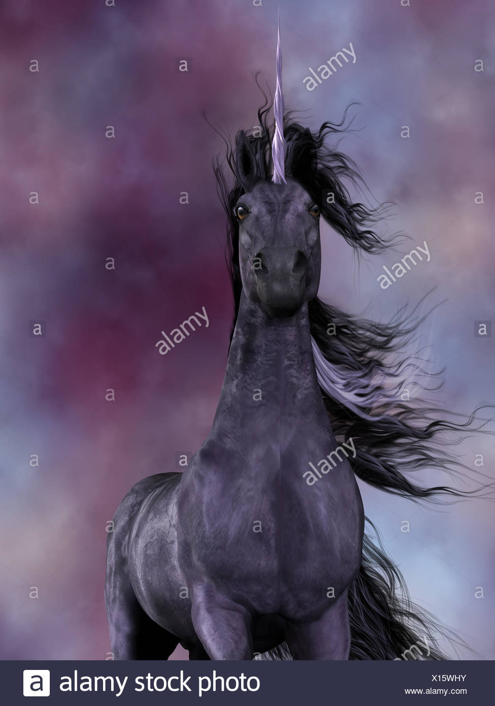 Schwarzes Einhorn Stockfotografie Alamy