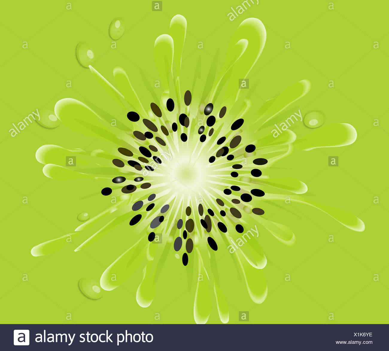 Frisch Und Grun Kiwi Stuck Tapete Stockfotografie Alamy