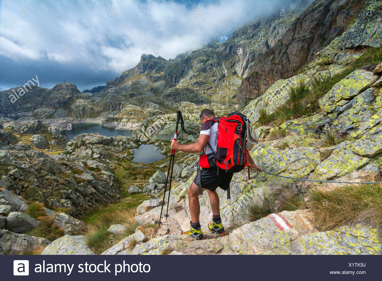 Wandern In Den Alpen Orobie Valgoglio Provinz Von Bergamo Italien Stockfotografie Alamy