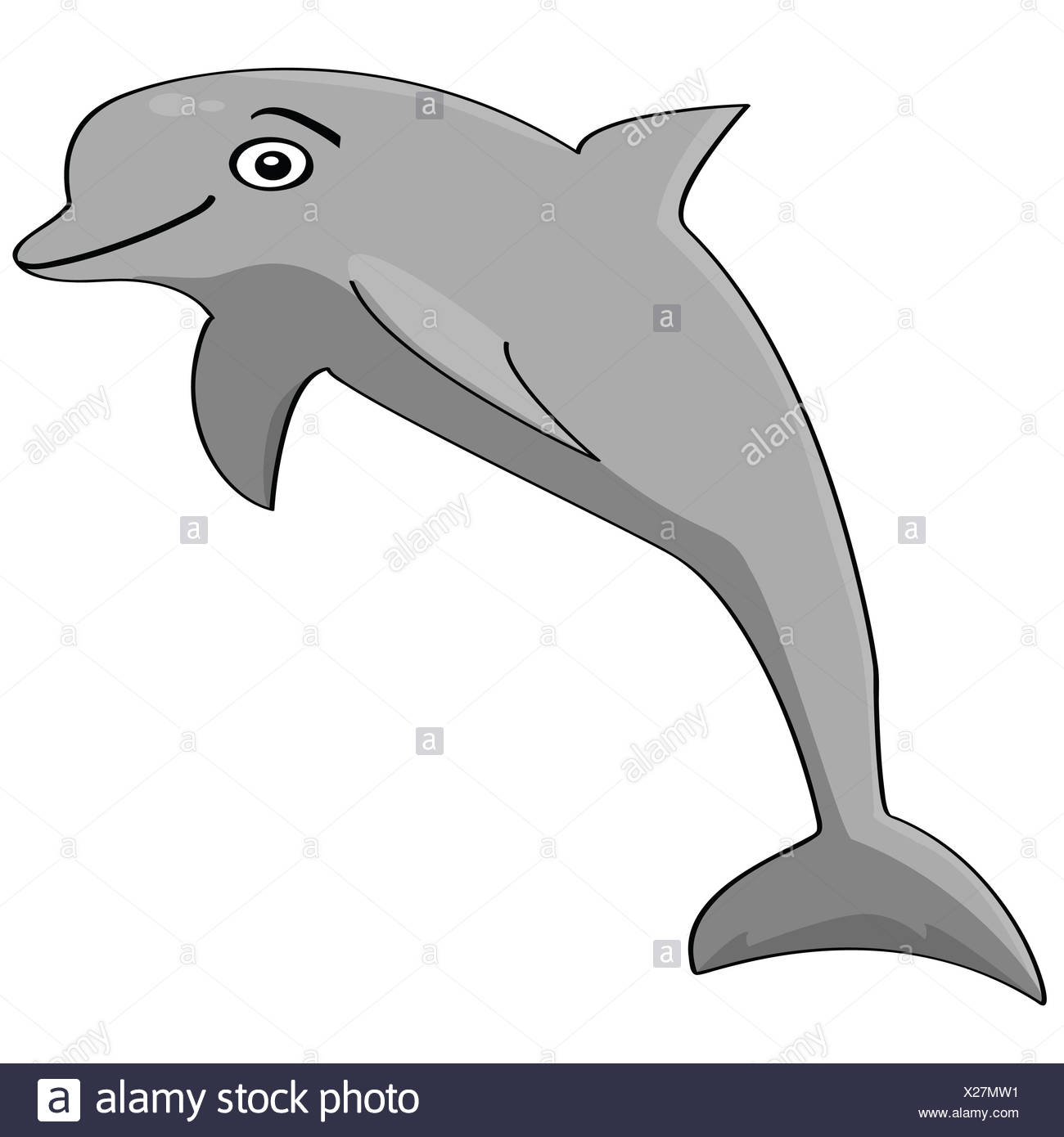 Cartoon Delfin Schwarzweiss Stockfotos Und Bilder Alamy
