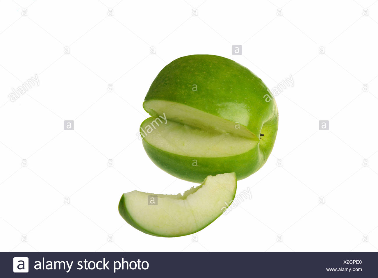 Apple Granny Smith Ausschneiden Stockfotografie Alamy