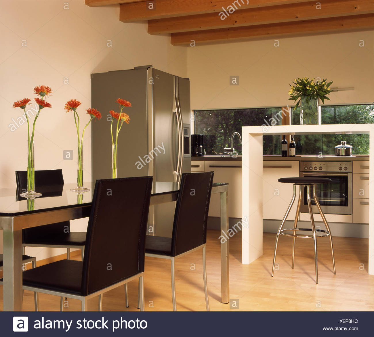 moderne innenarchitektur einfamilienhaus, wohnhaus eberle, küche, restaurants, bereich, moderne, wohn-haus, Design ideen