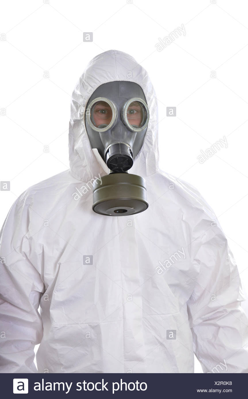 Strahlung, Maske, radioaktive, schützend, Verschleiß, Carry, Mann, Safe,  Gefahr Stockfotografie - Alamy