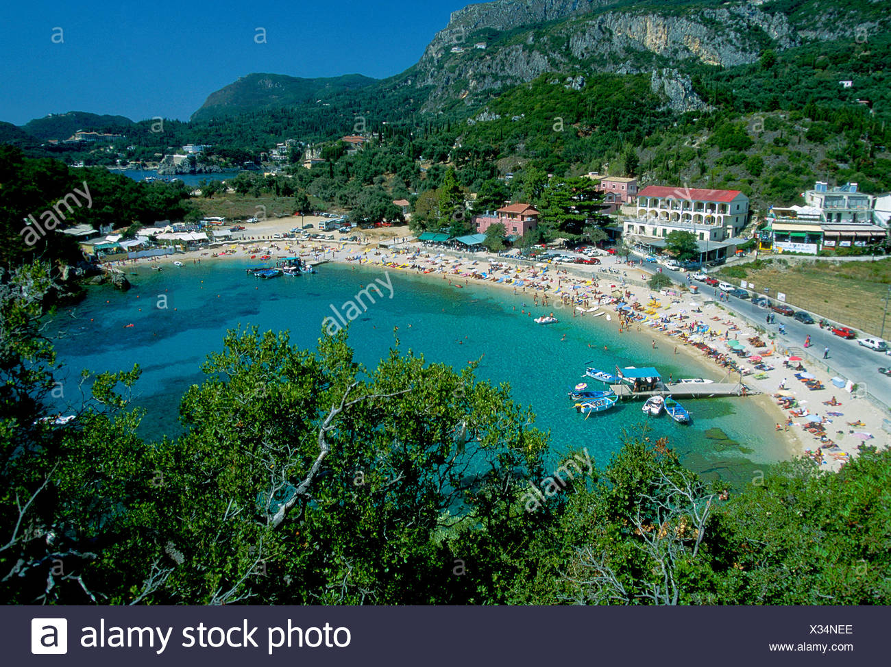 Griechenland Europa Korfu Palaiokastritsa Strand Meer Bucht Strand Ferien Urlaub Mittelmeer Meer Versaut Stockfotografie Alamy