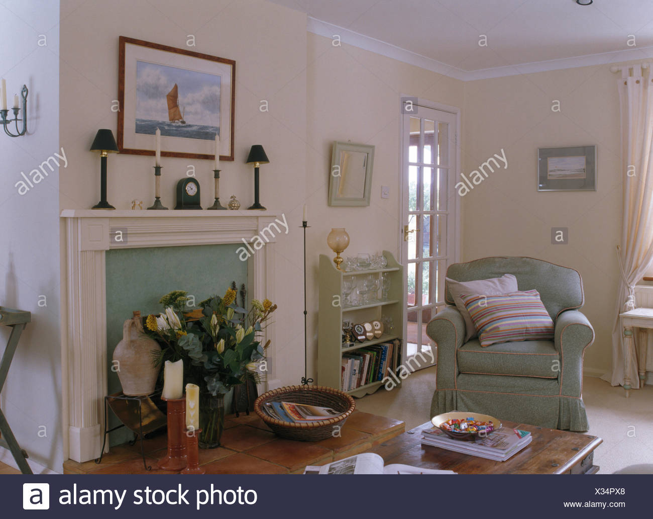 Salbeigruen Wohnzimmer - cinderellaswelt