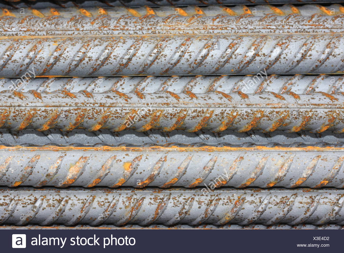 Beton Bewehrung Stahl Stahl Stahl Gitter Stockfoto Bild