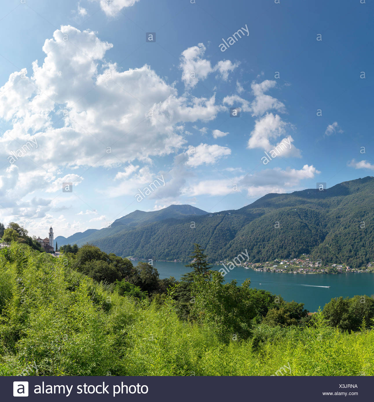 Vico Morcote Ticino Schweiz Europa Banken Lago Di Lugano