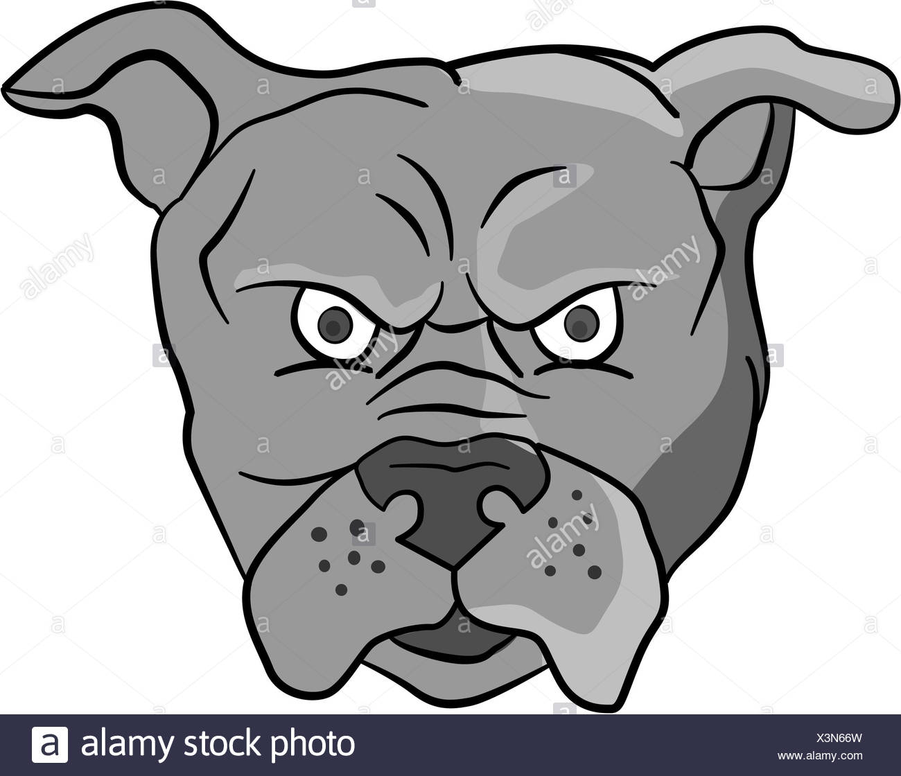 Cartoon Bulldog Schwarzweiss Stockfotos Und Bilder Alamy