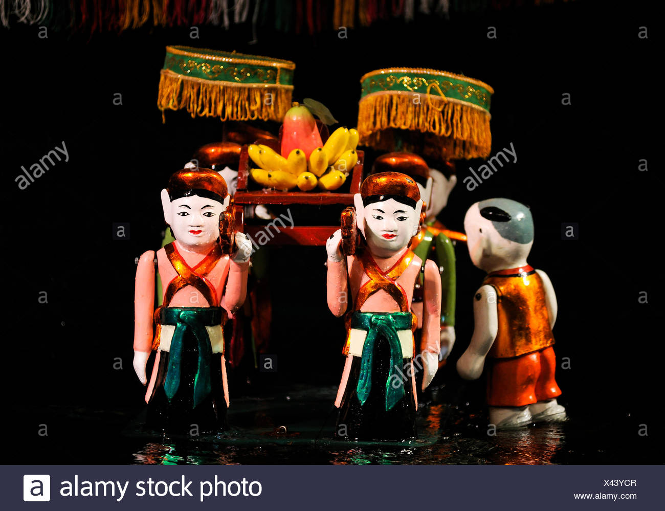 Puppen, Thang Long-Wasser-Marionetten-Theater, Hanoi, Nordvietnam, Vietnam, Südostasien Stockfoto