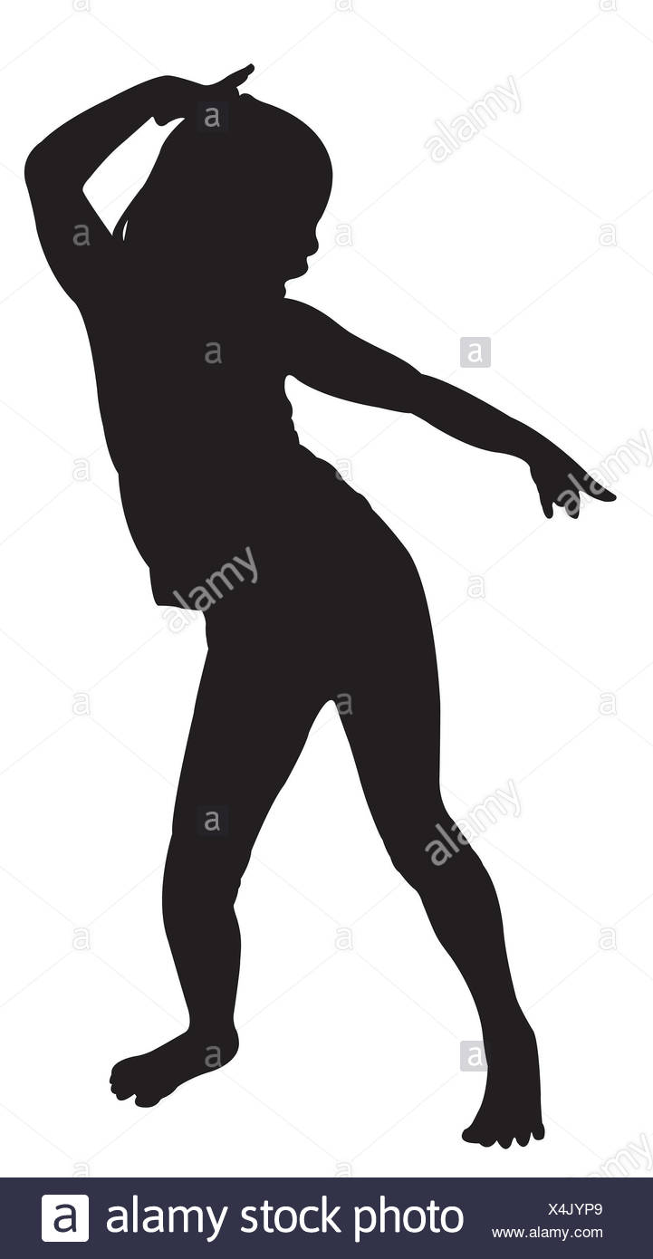 Tanz Kind Silhouette Vektor Stockfotografie Alamy