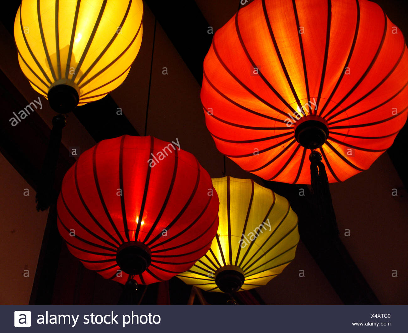 Rote Chinesische Lampions Stockfotos & Rote Chinesische Lampions Bilder
