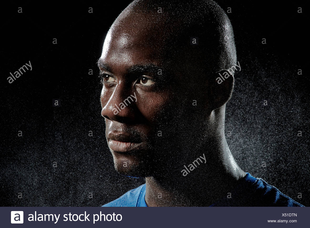 Porträt von Basketball-Spieler hautnah Stockfoto