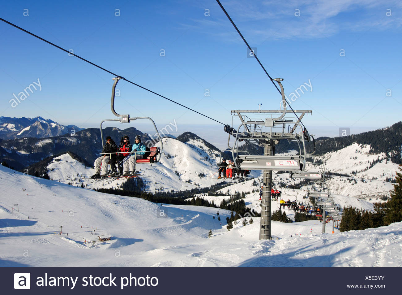 Kitzlahner Bahn Skilift Skigebiet Sudelfeld Bayrischen Alpen Oder Bayerische Alpen Bayern Deutschland Europa Stockfotografie Alamy