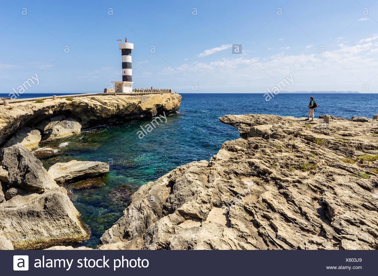 Der Leuchtturm Im Colonia Sant Jordi Auf Mallorca Stockfotografie Alamy